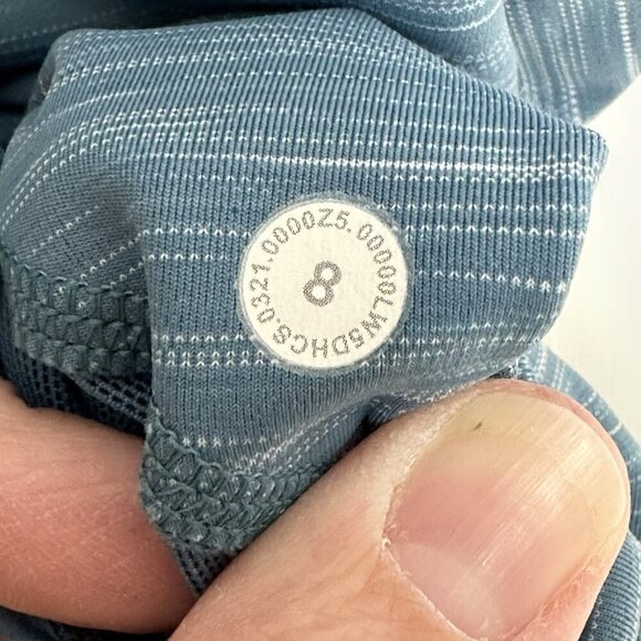 LULULEMON leggings power thru high rise 25" heathered capture blue workout 8 - Picture 11 of 11